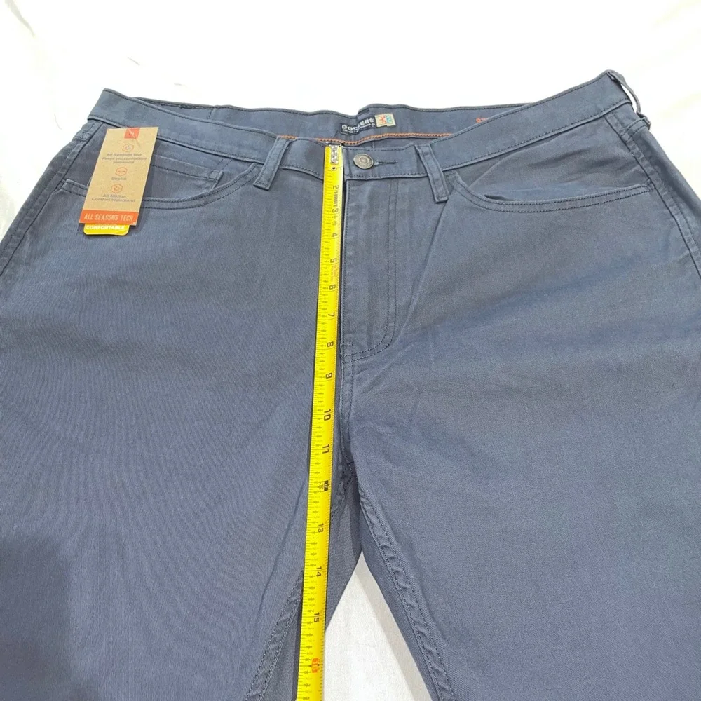 Dockers Mens All Seasons Tech Straight Fit Chino Pants Blue Gray 34x32 NEW